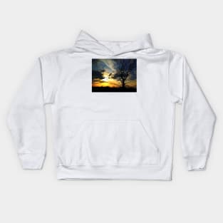 Sunset over Gosbecks Archaeological Park Kids Hoodie